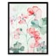 image 1 of Red Pastel Geranium Flowers Modern Home Decor Black Framed Wall Art Print A4