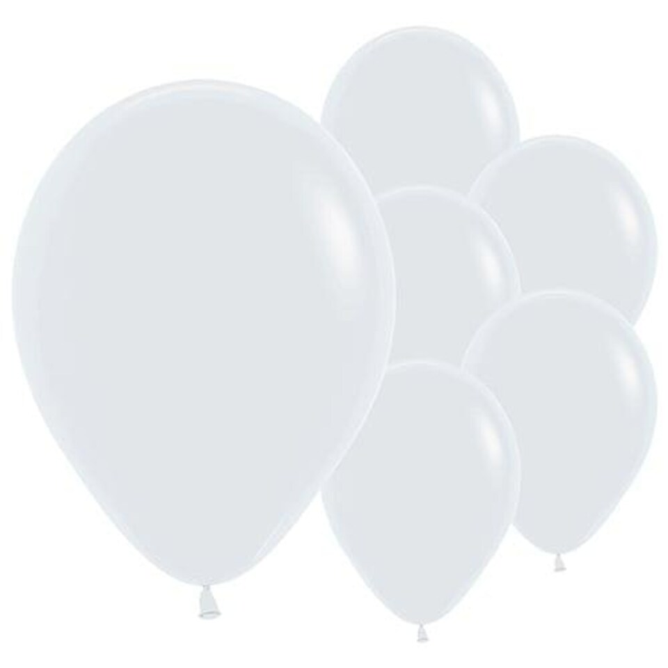 image 1 of Fashion Solid White Sempertex Biodegradable Latex Balloons 30cm / 12 in - Pack of 50 White