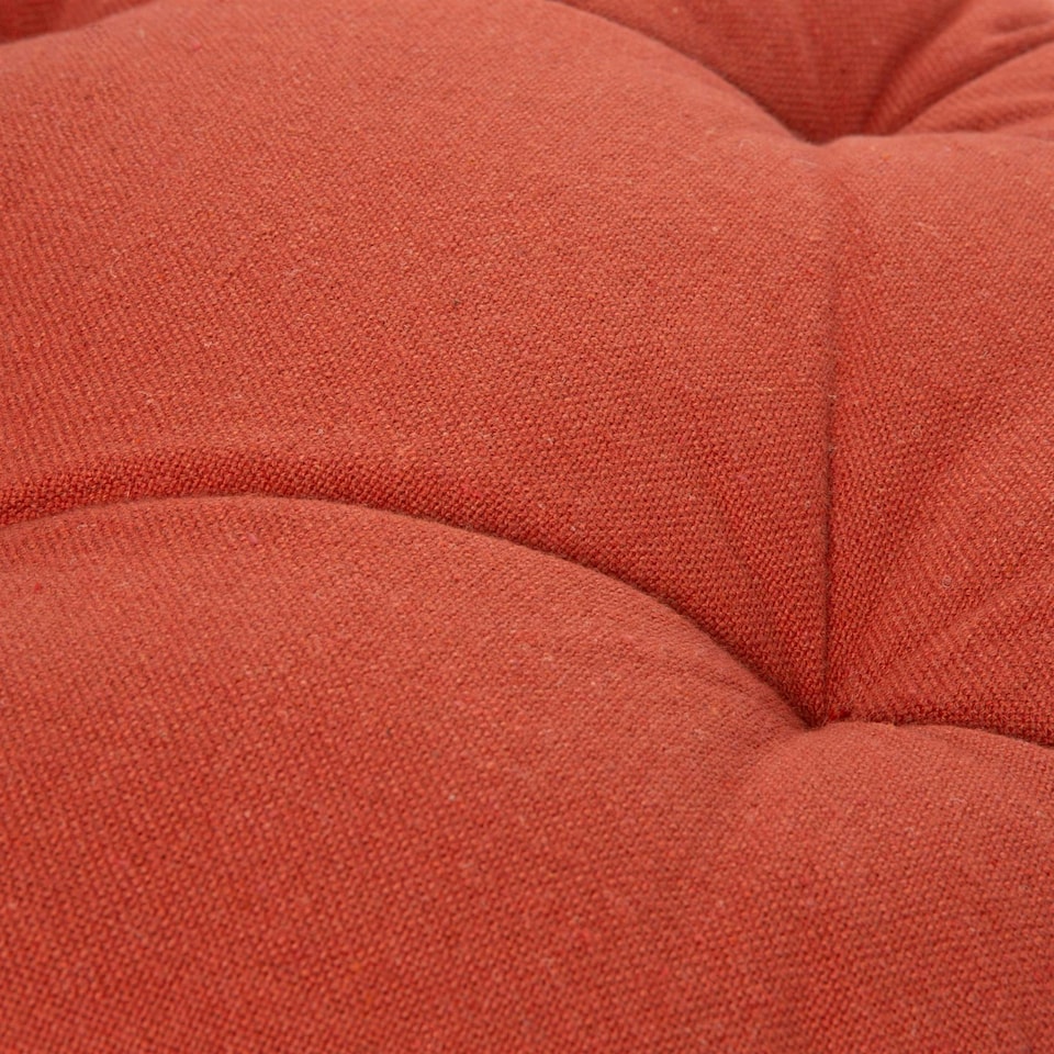 image 1 of Harbour Housewares Round Garden Chair Seat Cushions - Paprika - Pack of 6 Red