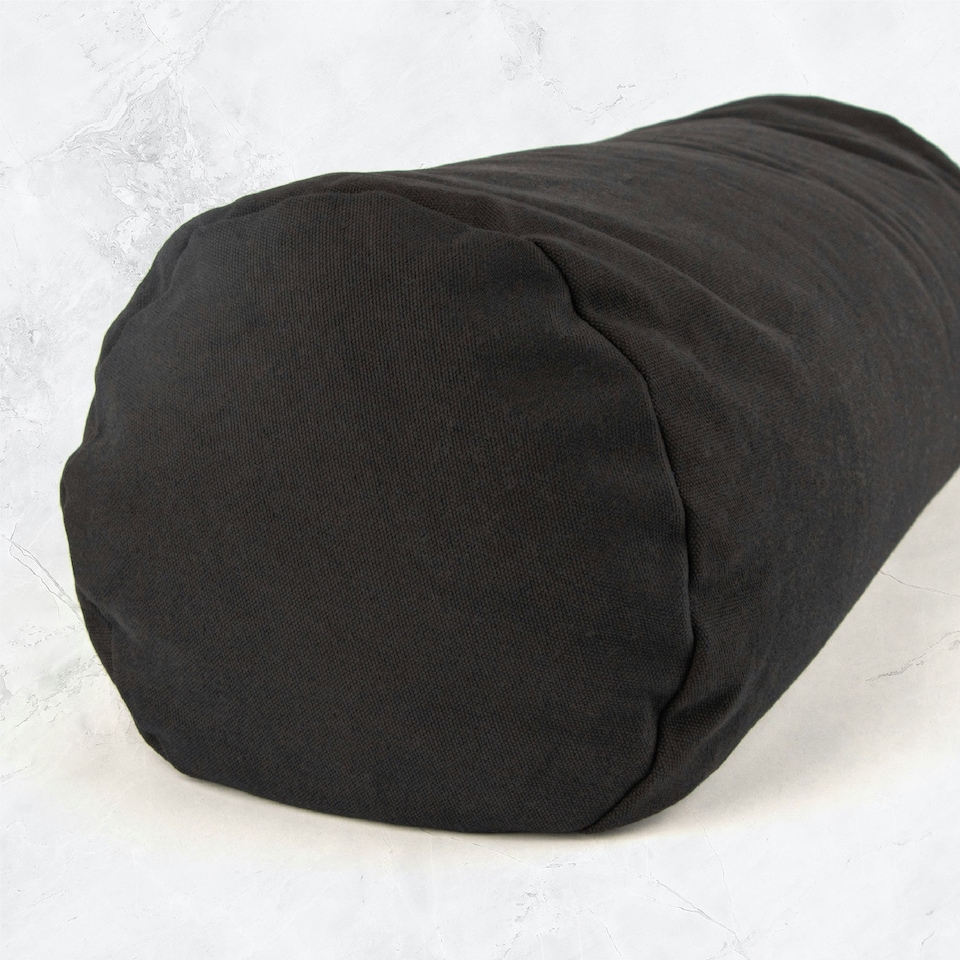 image 1 of Myga Black Yoga Buckwheat Support Bolster Pillow