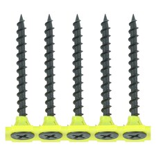 Timco - Collated Drywall Timber Stud Plasterboard Screws - PH - Bugle - Coarse Thread - Black (Size 3.5 x 45 - 1000 Pieces)