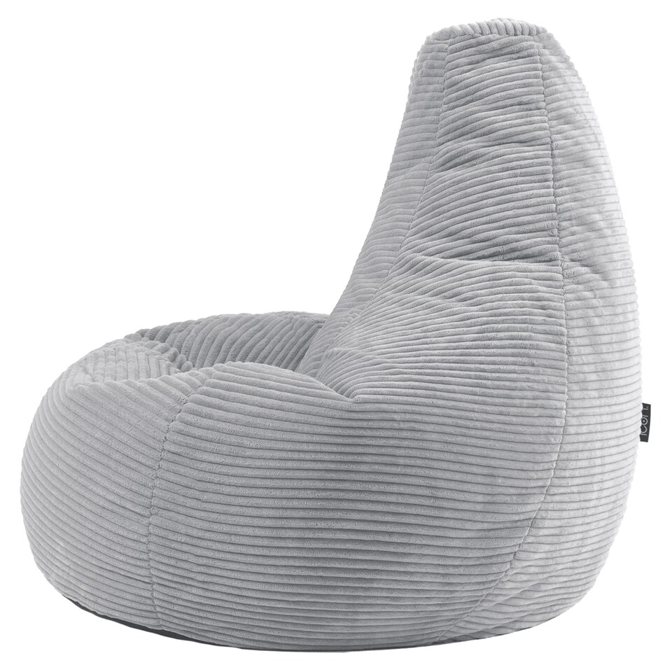 image 1 of Dalton Medium Beanbag Corduroy Light Grey | Grey | Grey | 1