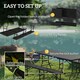 image 6 of Outsunny Rattan Effect Folding Picnic Table and Bench Set w/ Handles, Black