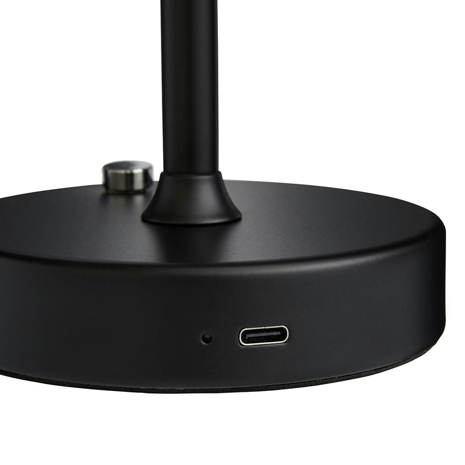 image 1 of Energize Black LED Rechargeable Desk Table Lamp with Touch Sensor