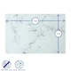 image 6 of Harbour Housewares Rectangle Glass Chopping Board - 30 x 20cm - Marble | White | Marble