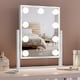image 3 of Neo Hollywood Vanity Touch Mirror with 9 LED Bulbs Lights Makeup Lighted 360° Rotation 3 Colour Dimmable Lighting Modes