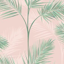 Fine Decor South Beach Palm Leaf Wallpaper - Blush Pink - One Size | Pink