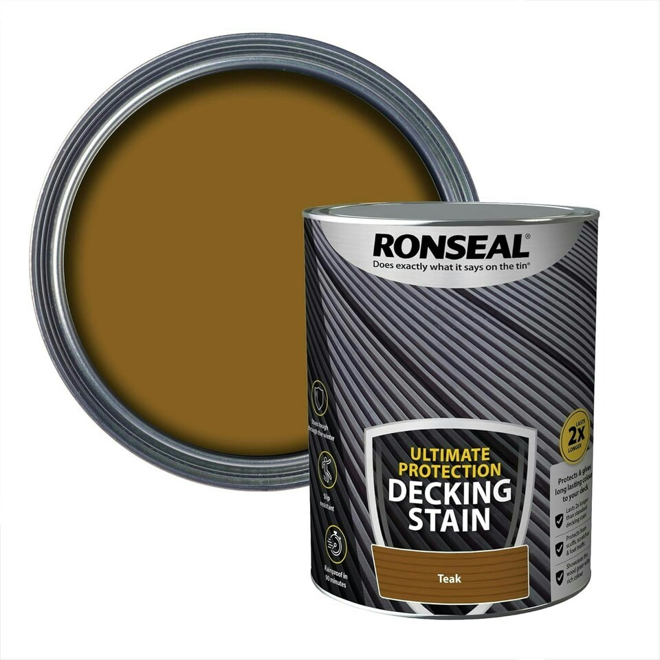 image 1 of Ronseal Ultimate Protection Decking Stain 5L Teak