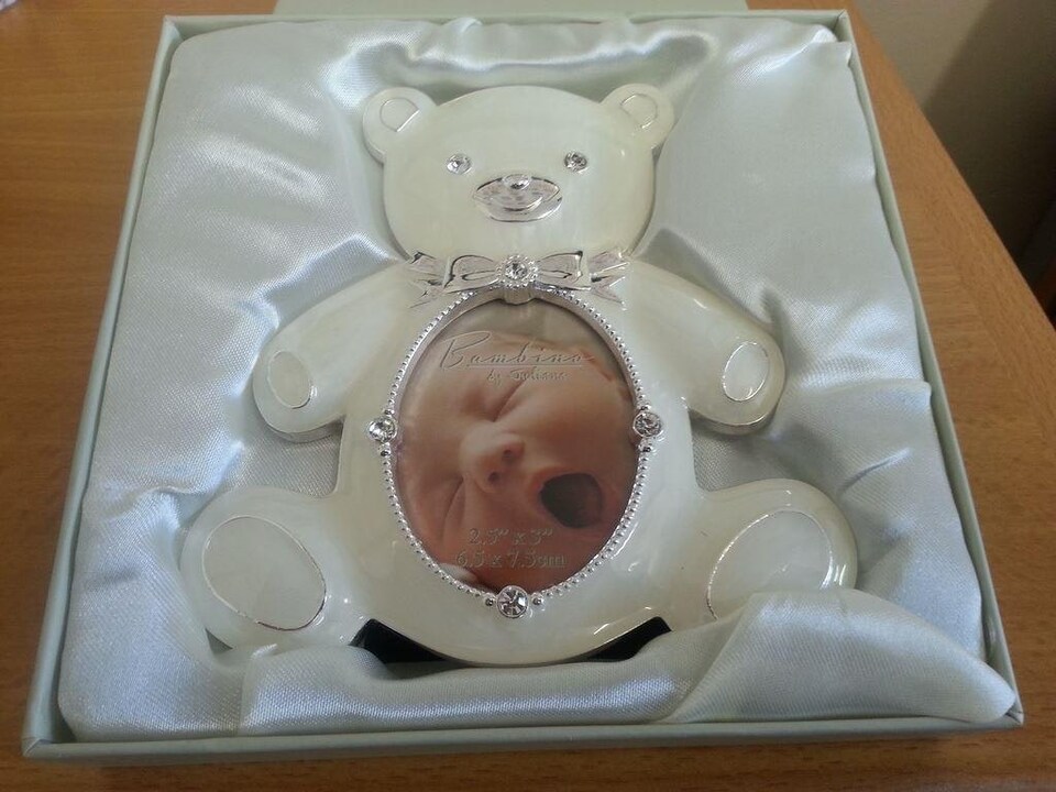 image 1 of Bambino by Juliana - Silver Plated Teddy Photo Frame - CG143 - New