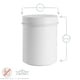 image 3 of Harbour Housewares Matt White Round Metal Kitchen Tea Coffee Sugar Canisters Kitchen Caddy Kitchen Storage Containers Canister