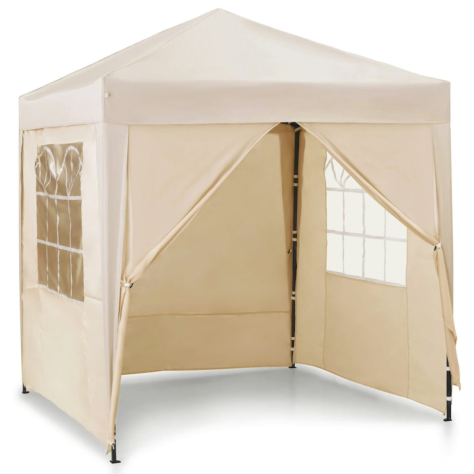 image 1 of VonHaus Pop Up Gazebo 2 x 2m w/ Removable Sides Ivory
