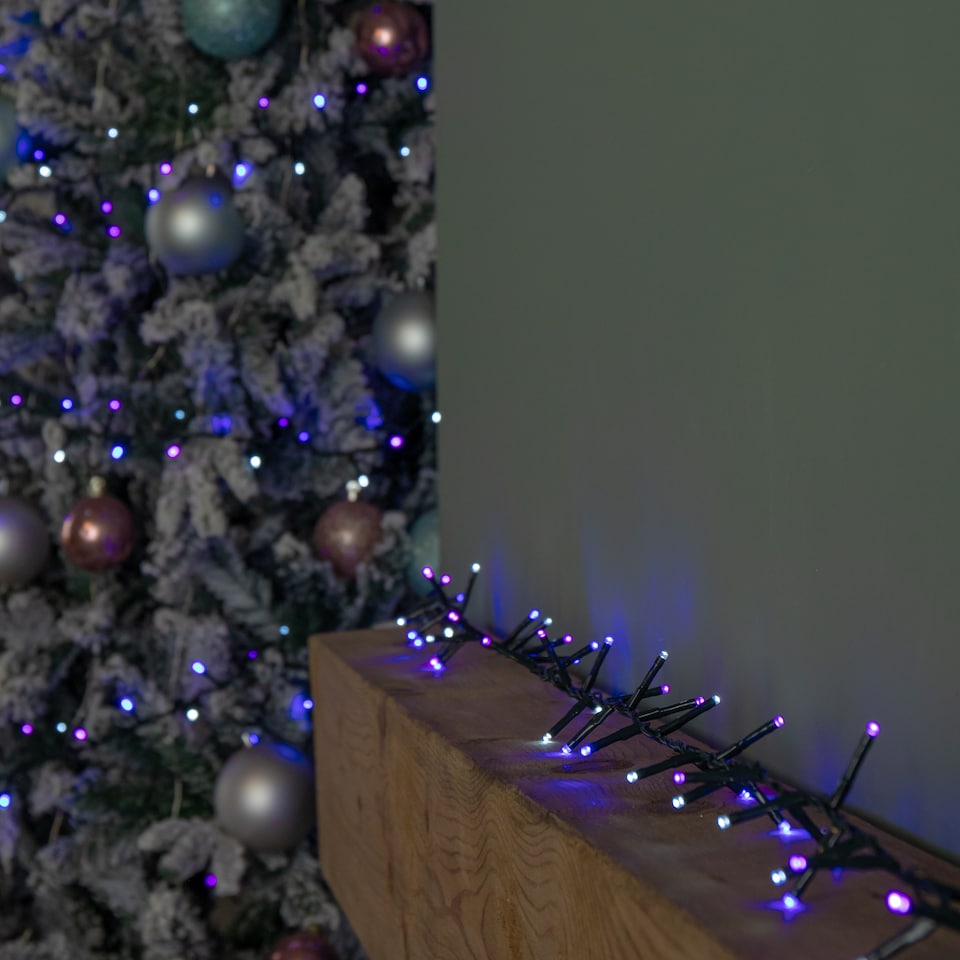 6m 240 LED TreeBrights Christmas String Lights with Timer in Blue ...