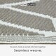 image 3 of Homescapes Outdoor Rug Luxury Waterproof Reversible, For Garden, Geometric | Grey | Grey
