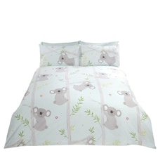 Koala Fun Polycotton Duvet Cover Set with Pillowcase Multi | King