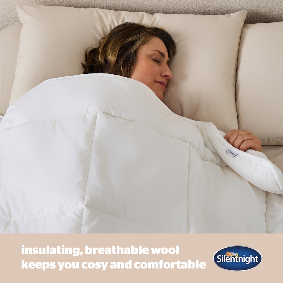 image 1 of Silentnight Natural Wool Collection Heavyweight Duvet | White | King