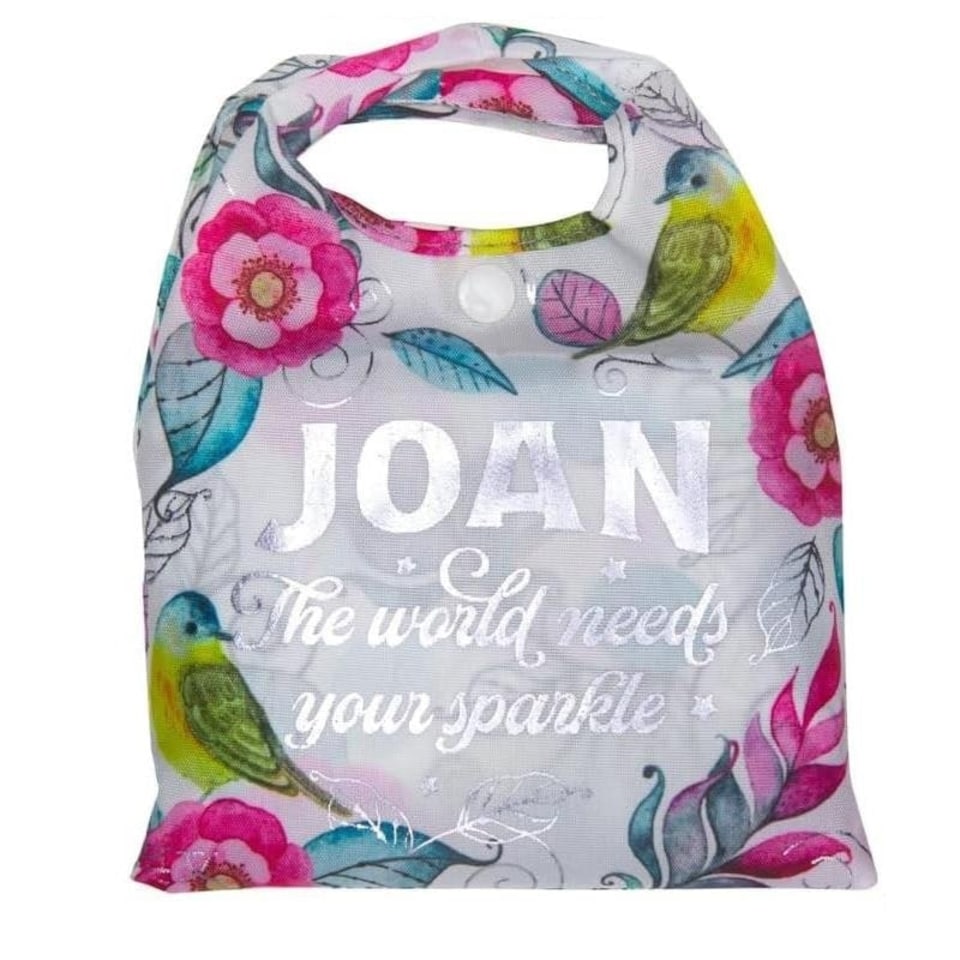image 1 of History & Heraldry Personalised Sparkle Reusable Foldable Shopper Bag - Joan | Multi