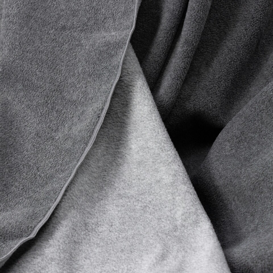 image 1 of Myga Grey Fleece Yoga Blanket - Grey