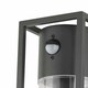 image 3 of Hale - Black Motion Sensor Outdoor Wall Light Black | Clear