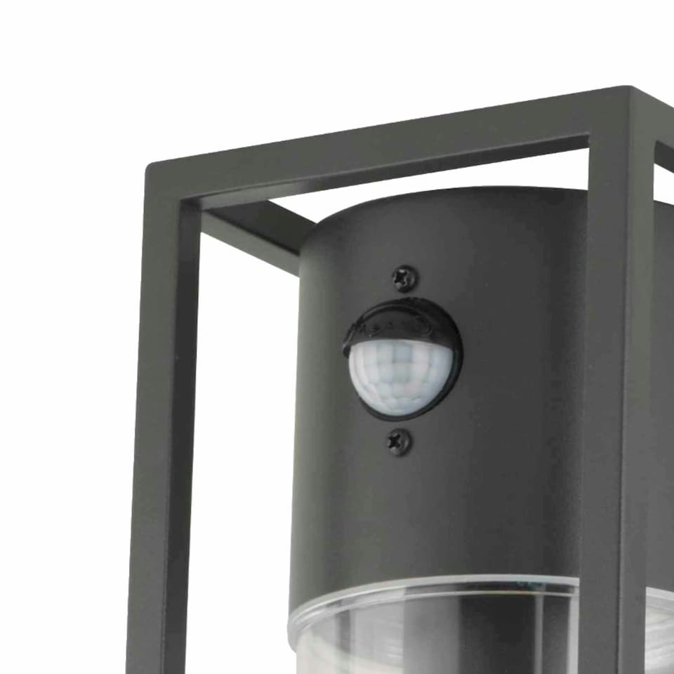 image 1 of Hale - Black Motion Sensor Outdoor Wall Light Black | Clear