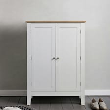 Leines Shoe Storage Cabinet in Classic White White