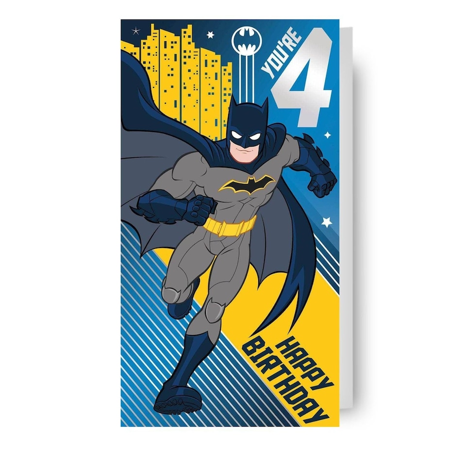 image 1 of Batman Age 4 Birthday Card