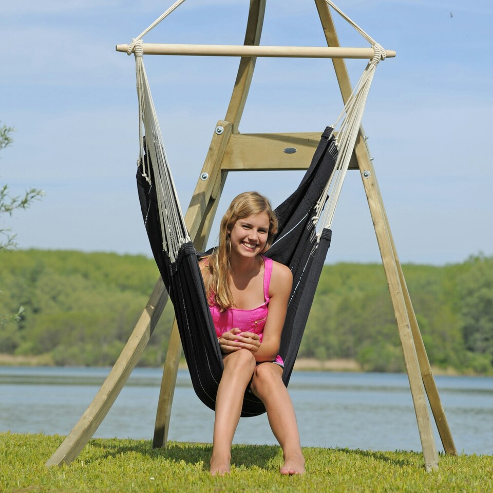 image 1 of Brasil Black Hammock Chair Black