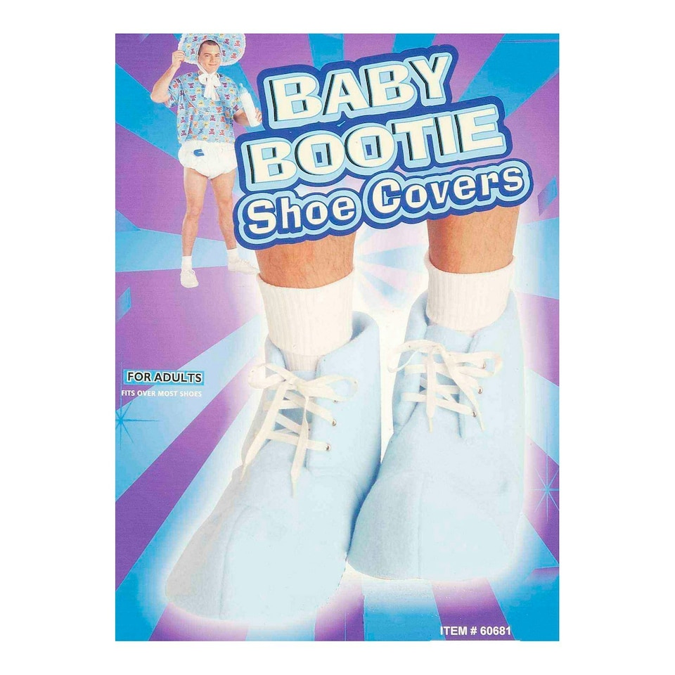 Bristol Novelty Unisex Adult Baby Bootie Costume Shoe Cover - Blue - One Size One Size