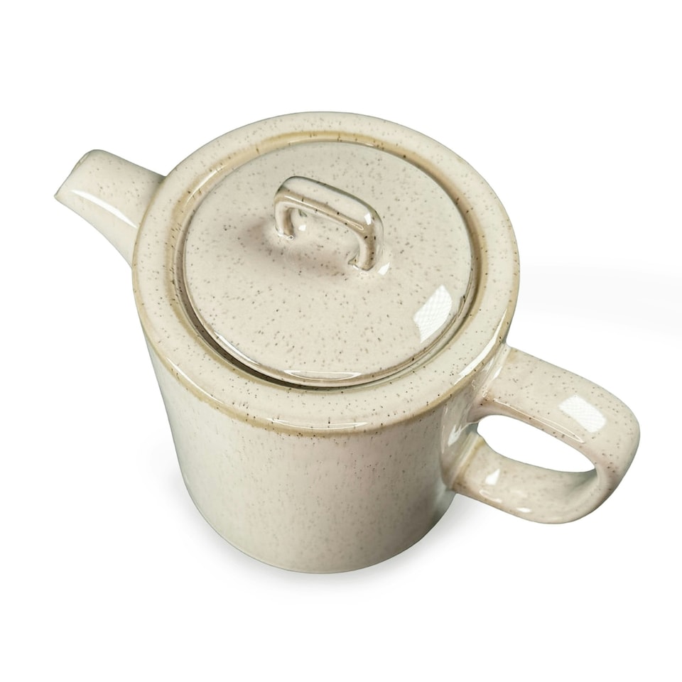 image 1 of Scandi Home 1L Oslo Cream Teapot with Stainless Steel Infuser