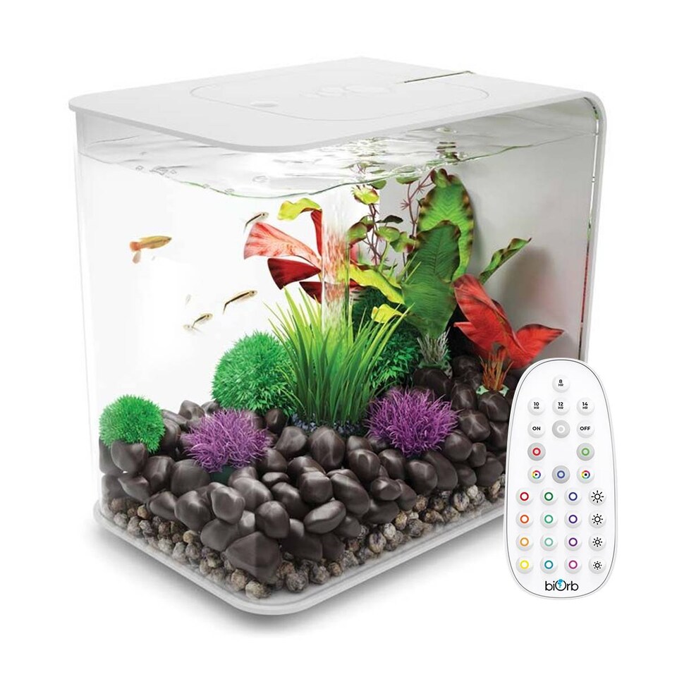 image 1 of biOrb FLOW 30L Aquarium Fish Tank in White with MCR LED Lighting