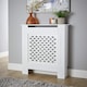 image 3 of Small Radiator Cover MDF Wooden Home Decorative Modern Design | White