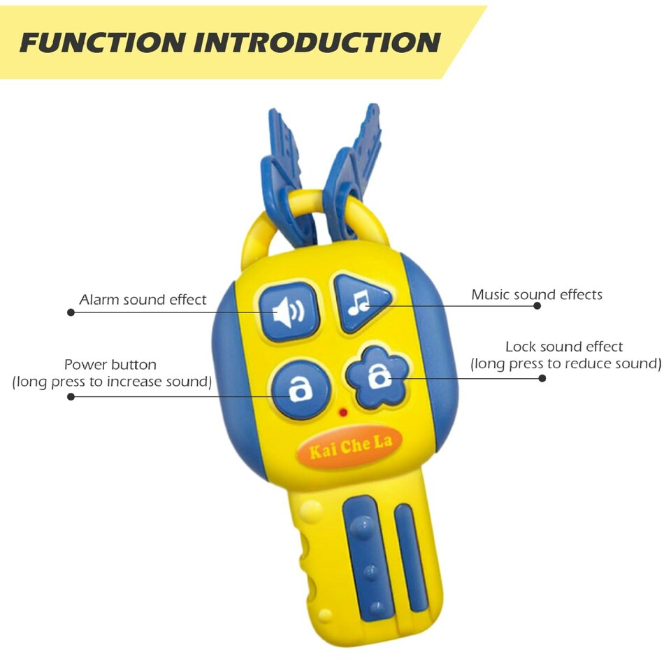 image 1 of Children’s Back Seat Driving Toy – 360° Steering Wheel with Lights, Sounds & Suction Mount