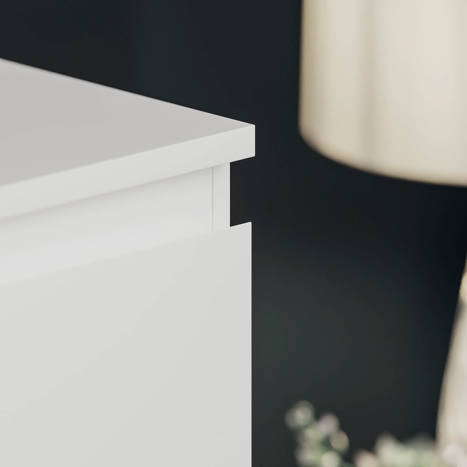 image 1 of Vida Designs Denver 3 Drawer Chest of Drawers Bedroom Storage, White