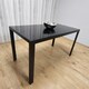 image 3 of Dining Table Black Glass Kitchen Place for 6 Seats, Dining Table Only (Black H 75 x L 134 x W 70 cm) Grey