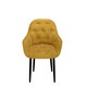 image 2 of Set Of 4 Anika Modern Velvet Dining Chair Padded Seat Metal Legs (Mustard)