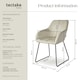 image 6 of Dining Chair Jeane - velvet look, cantilever frame - Set of 2 Cream | Velvet Cream/Black