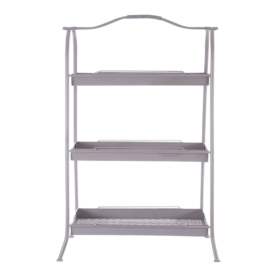 image 1 of Lexa Grey Metal Storage Rack Grey