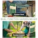 image 3 of Outsunny Garden Kneeler Foldable Seat Bench EVA Foam Pad with Tool Bag Pouch
