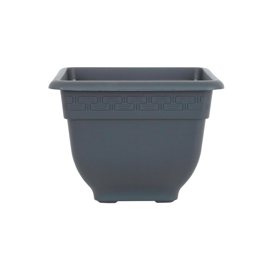 image 1 of Bell Pot 4x 37cm Square Plastic Garden Planter Black