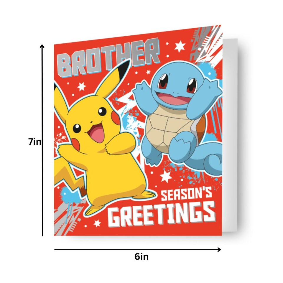 image 1 of Pokemon Brother Christmas Card