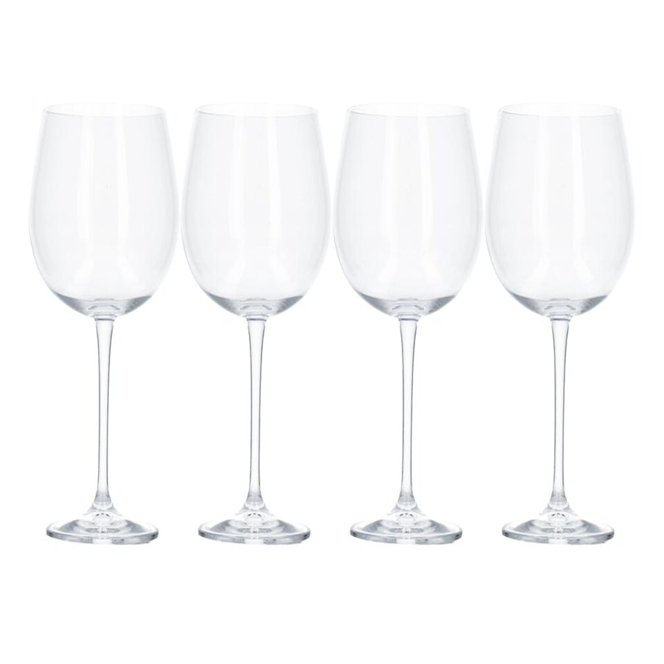 image 1 of Mikasa Gin Goblet Set Clear Crystal 665ml Set of 4
