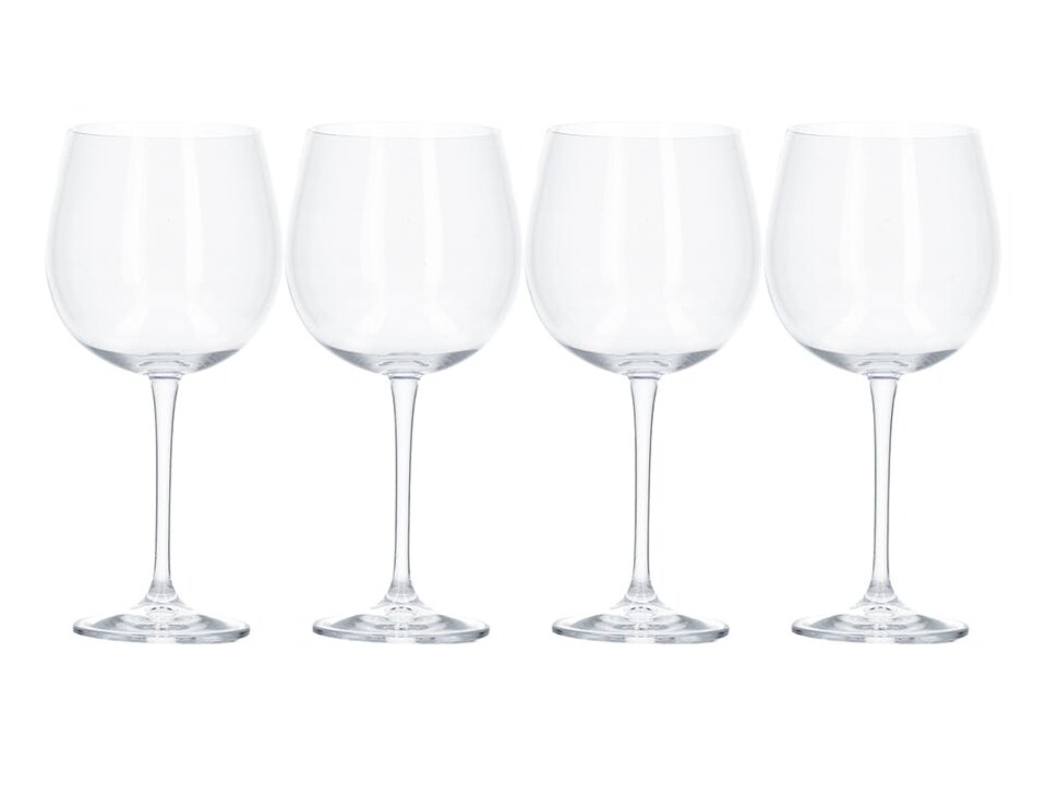 image 1 of Mikasa Gin Goblet Set Clear Crystal 665ml Set of 4