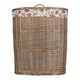 image 3 of Antique Wash Garden Rose Cotton Lined Oval Willow Laundry Basket