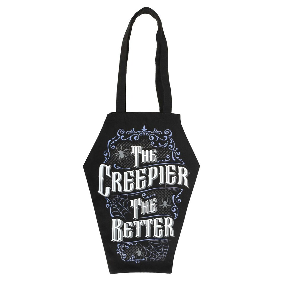 image 1 of The Creepier the Better Coffin Shaped Tote Bag