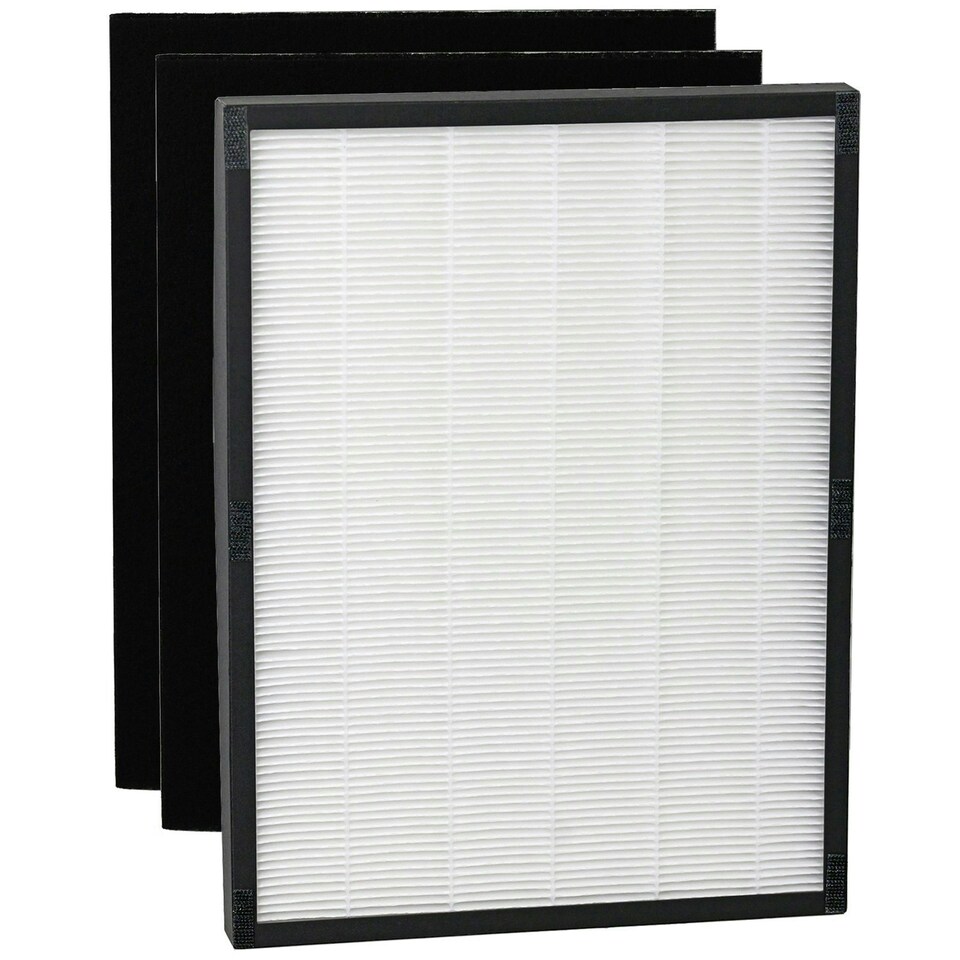 image 1 of SPARES2GO Carbon HEPA Filter Kit compatible with Vax AP02 AP05 Air Purifier (Type 114, Pack of 3 Filters)