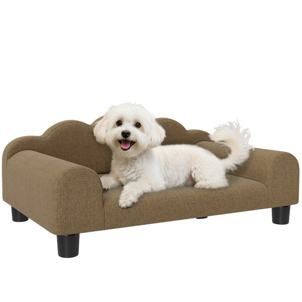 image 1 of Dog Sofa Bed, Cat Sofa with Backrest, Armrest, for Small Dogs, Grey Grey | One Size