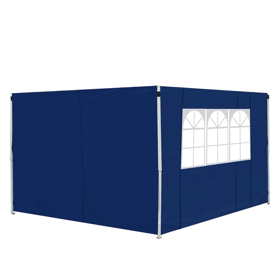 image 1 of Outsunny Gazebo Replacement Exchangeable Wall Panels w/  Window, Blue