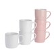image 1 of Argon Tableware Coloured Coffee Mugs - 350ml - Pink/White - Pack of 6 | Multi | Multi | 6
