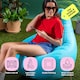 image 2 of Icon Dalton High Back Adult Gaming Indoor Outdoor Bean Bag Chair, Aqua