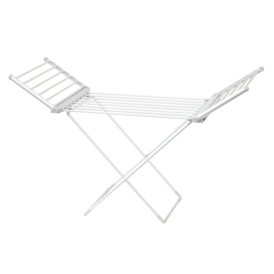image 1 of Oypla Electrical Extendable Heated Folding Clothes Horse Airer Dryer With Heated Wings