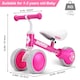 image 2 of AyeKu Baby Toddler Balance Bike Silent Wheels Adjustable Seat, 1-3 Years, Rose | Pink